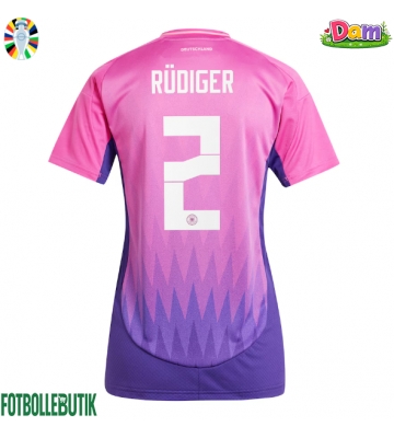 Tyskland Antonio Rudiger #2 Bortatröja Kvinnor EM 2024 Kortärmad